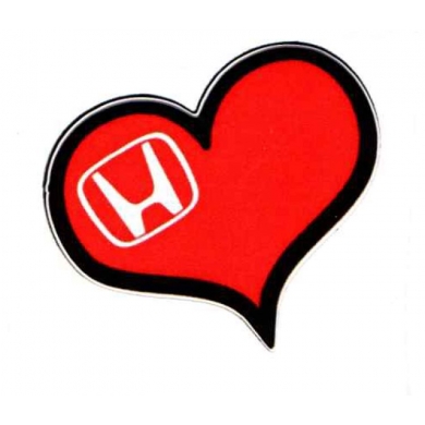 Honda Logolu Kalp Sticker