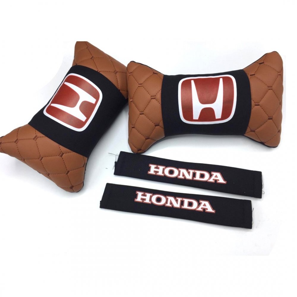 Honda Logolu Boyun Yastığı ve Emniyet Kemer Kılıfı Kahverengi Siyah Fiyat  ve Modelleri