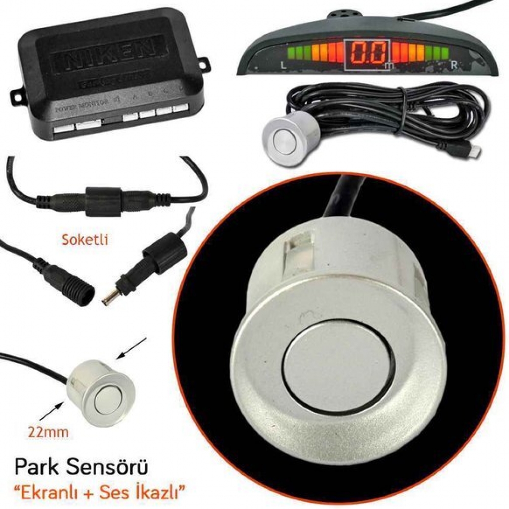 Niken Park Sensörü Led Ekran Ses İkazlı Gri Fiyat ve Modelleri