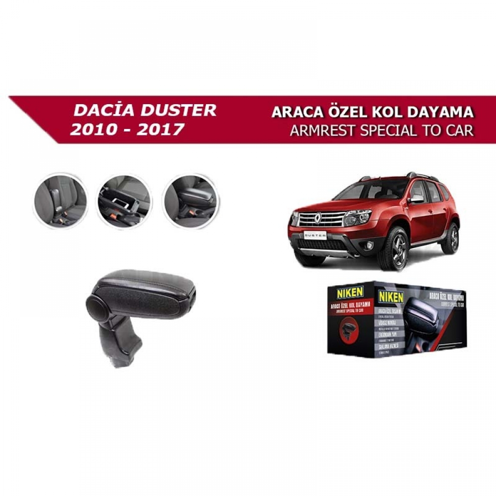 Niken Dacia Duster 2010-2017 Araca Özel Kol Dayama Siyah Fiyat ve Modelleri