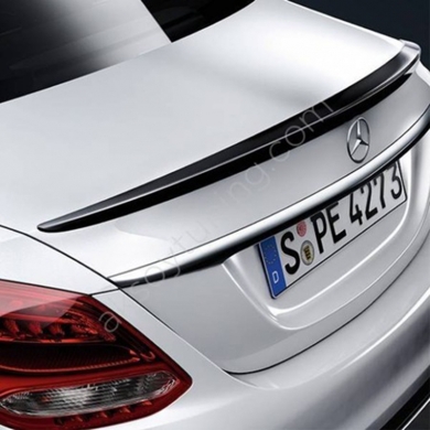 Mercedes W205 Uyumlu Düz Model Spoiler Boyalı Fiber
